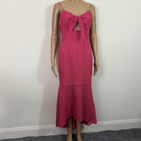 Aidan Mattox Dresses & Skirts - Aidan Mattox Dress Womens Size 4 Eyelet Maxi Sheath Pink